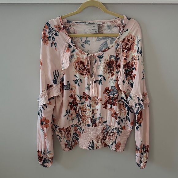 American Rag Tops - AMERICAN RAG Peasant Blouse